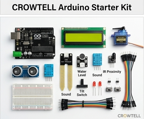Crowtell Arduino Starter Kit contents